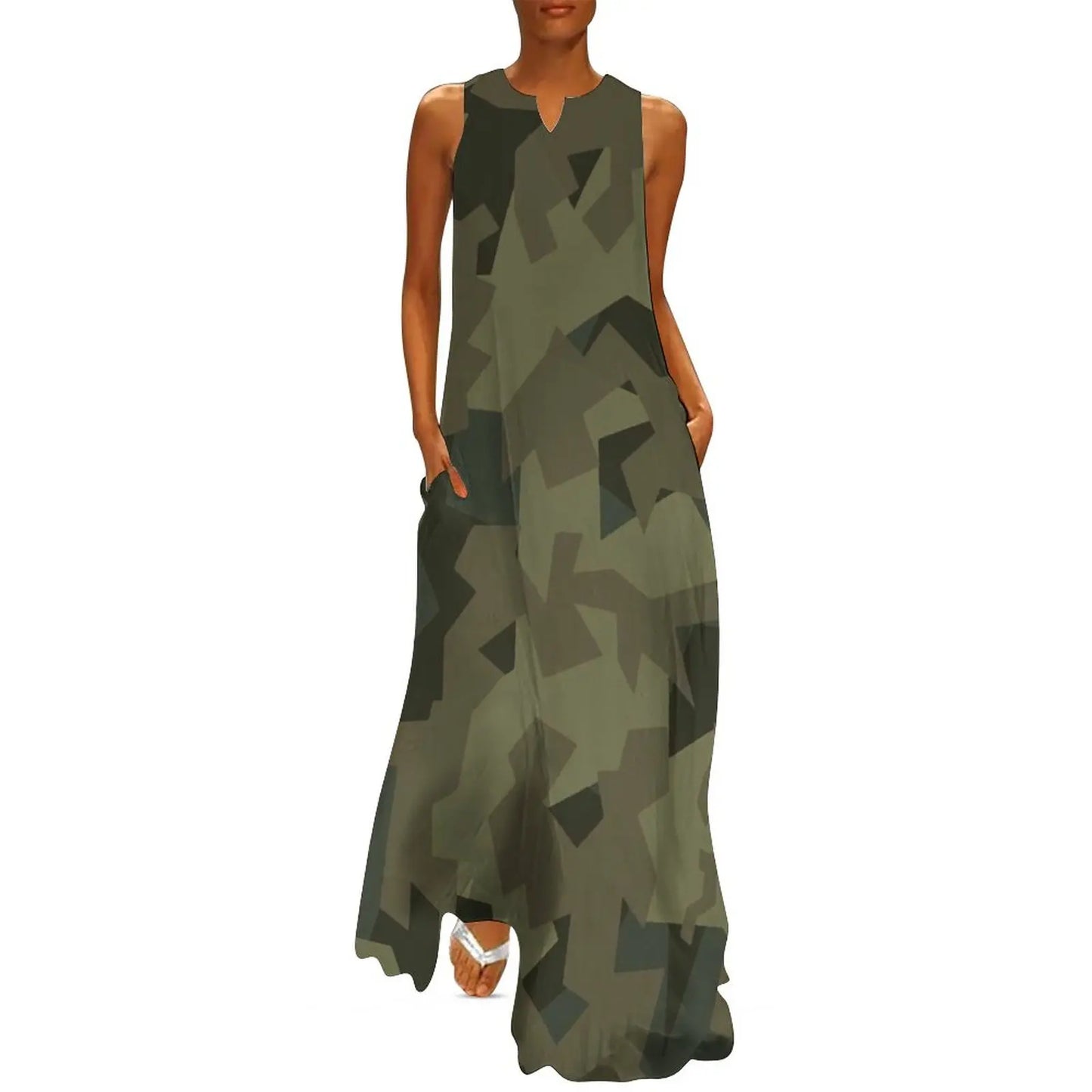 Camo Army Long Elegant Dresses