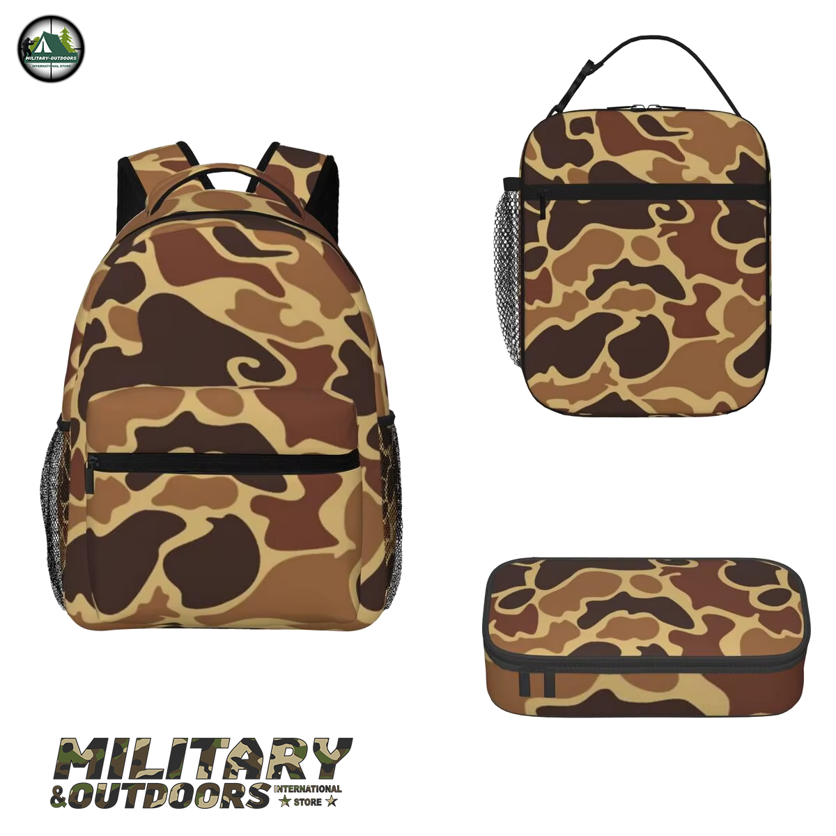 Camo School Bags Thre-Piece Set