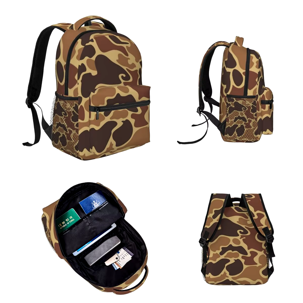 Camo School Bags Thre-Piece Set