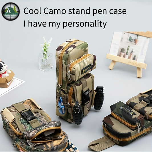 Camo Zippered Pencil Case