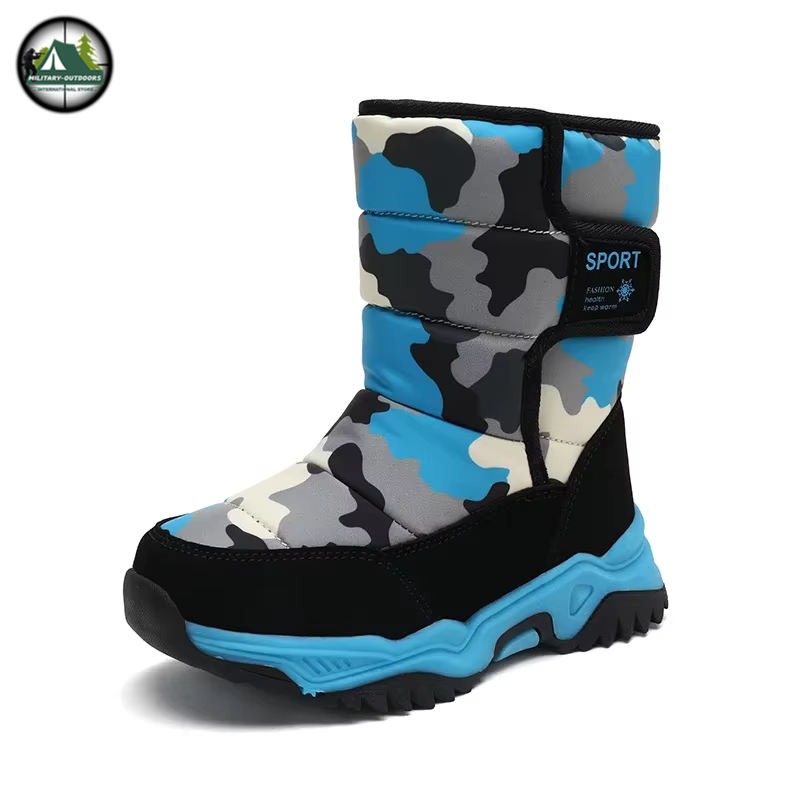 Camouflage Children Snow Boots