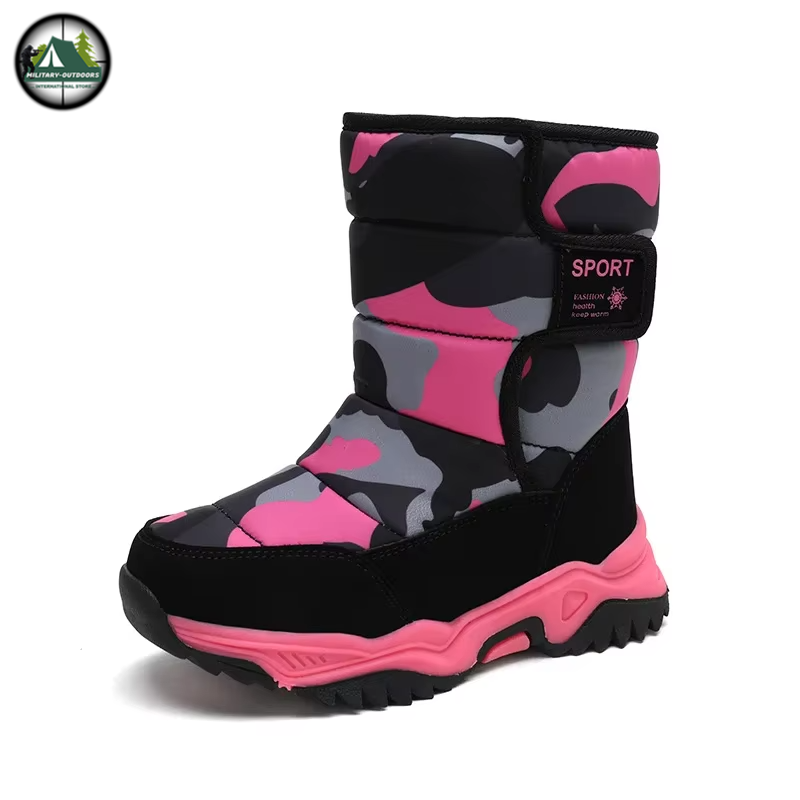 Camouflage Children Snow Boots