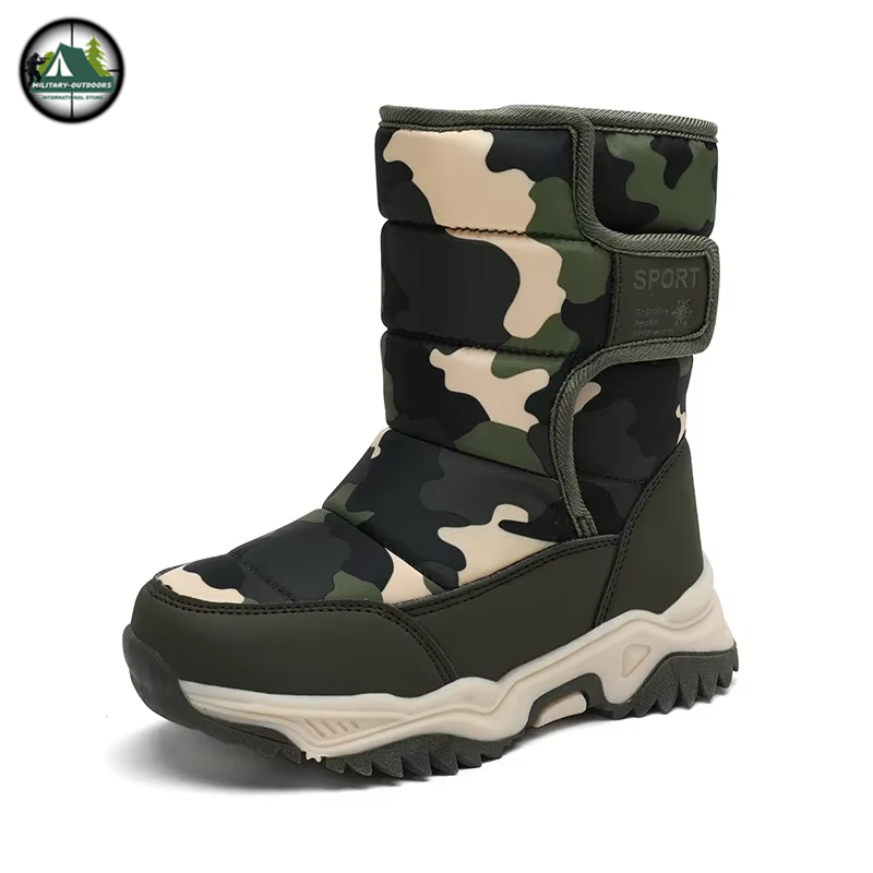 Camouflage Children Snow Boots