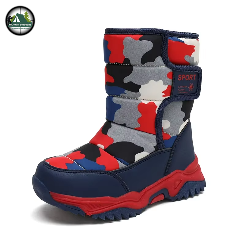 Camouflage Children Snow Boots