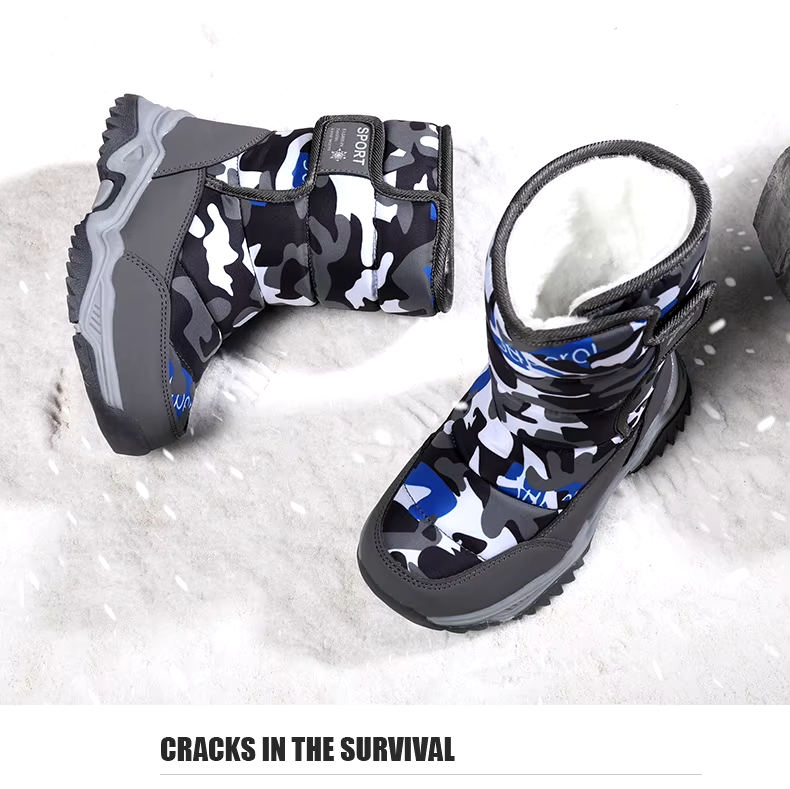 Camouflage Children Snow Boots