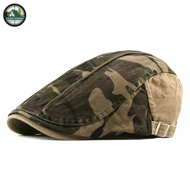 Camouflage Cotton Flat Peaked Cap