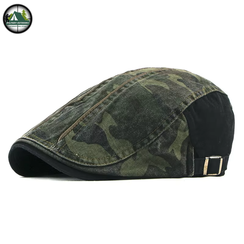 Camouflage Cotton Flat Peaked Cap