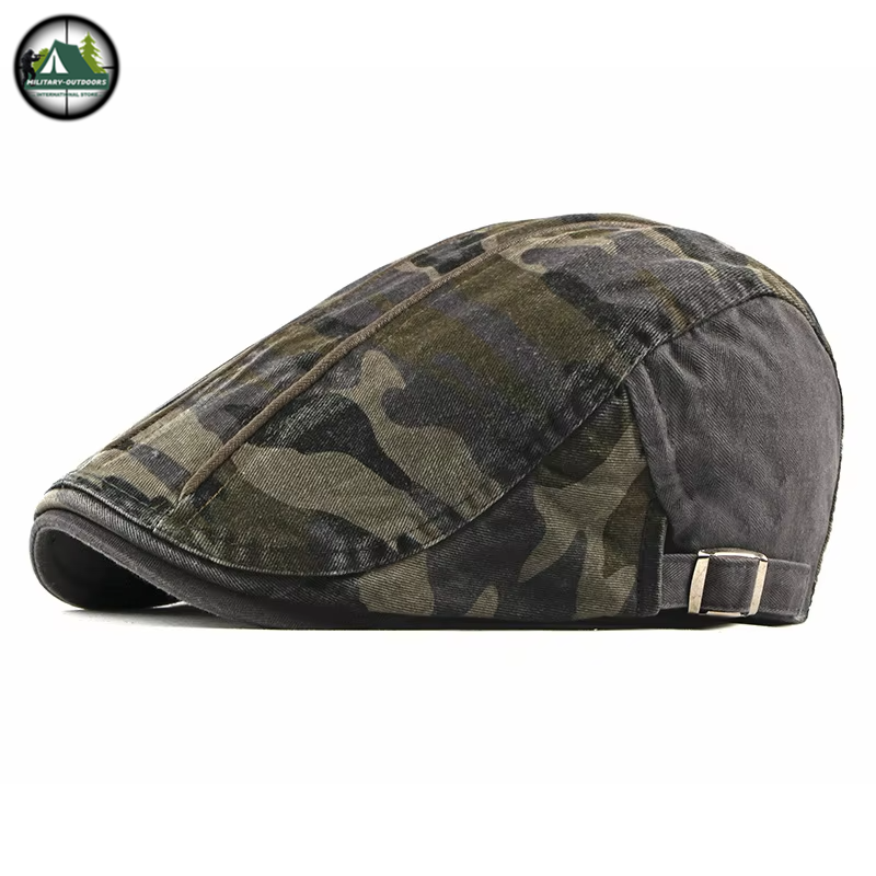 Camouflage Cotton Flat Peaked Cap