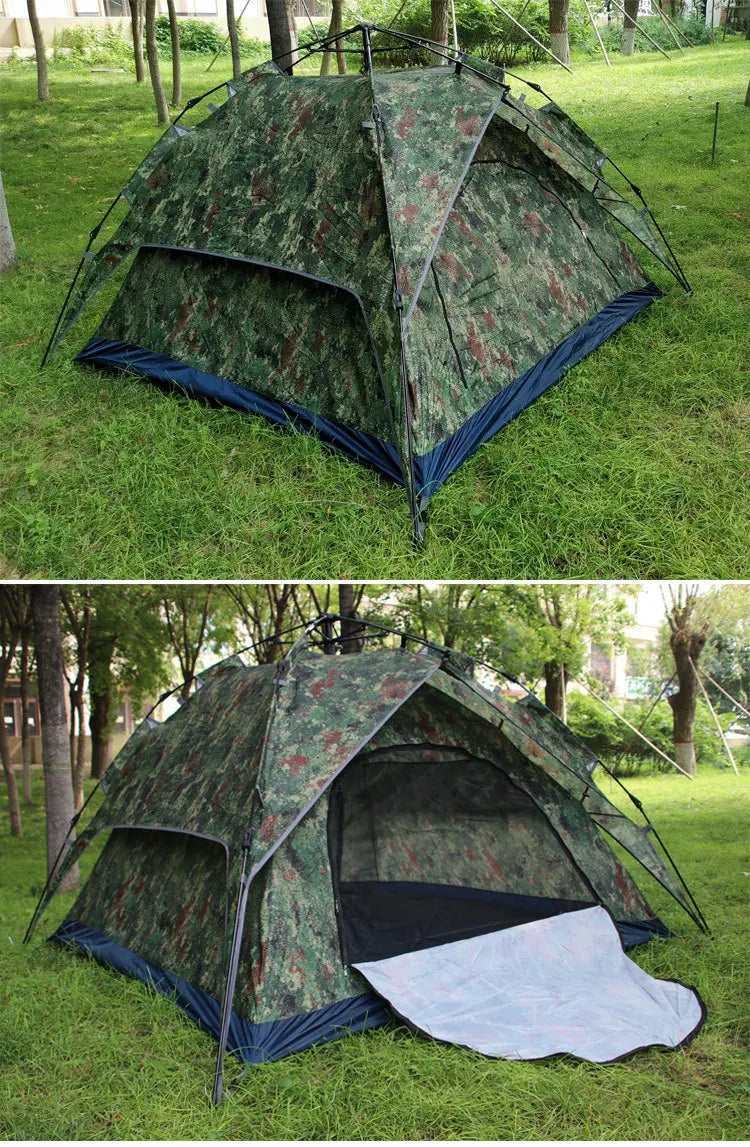 Camouflage Double Decker Automatic Tent for 2-3 Person