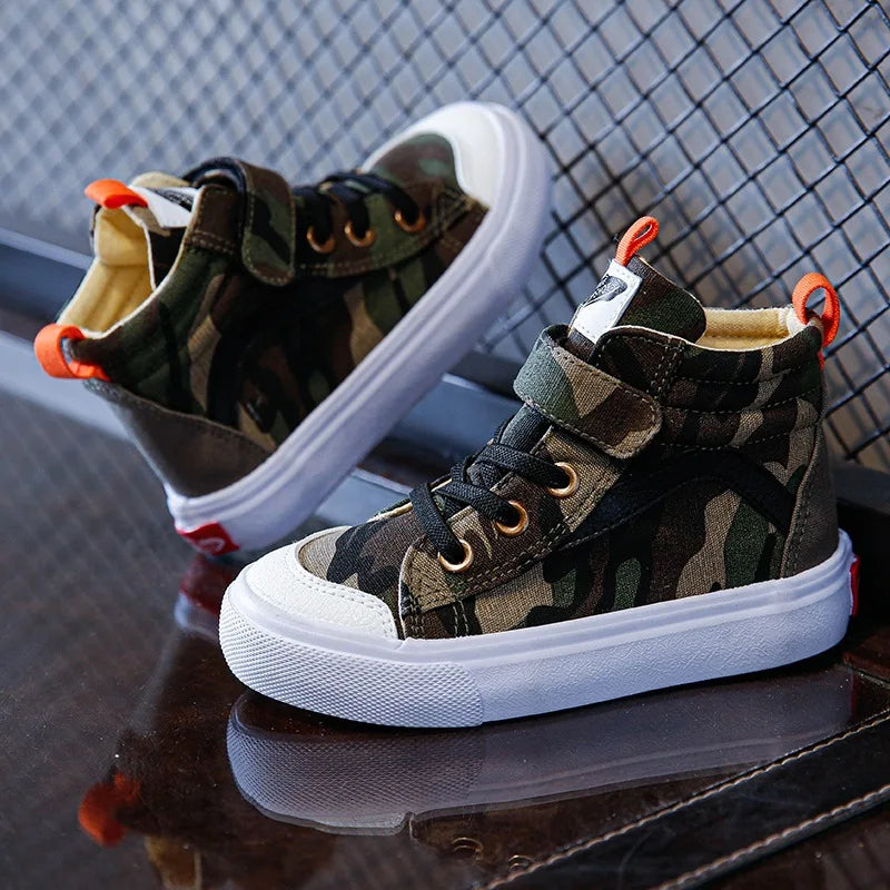 Camouflage High Top Shoes