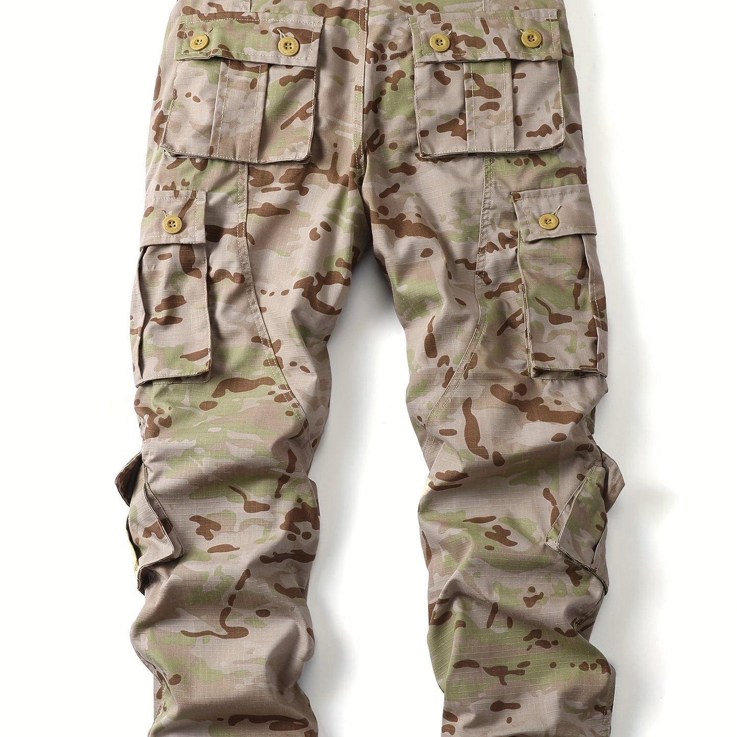 Camouflage Pants With Multiple Flap Pockets