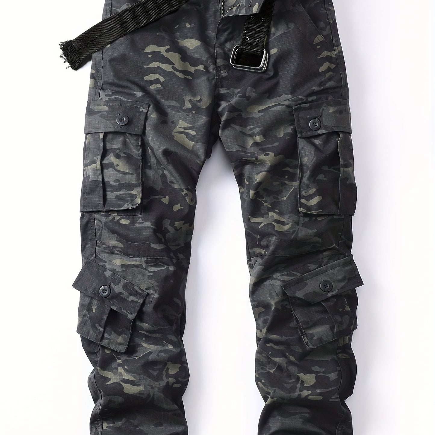 Camouflage Pants With Multiple Flap Pockets