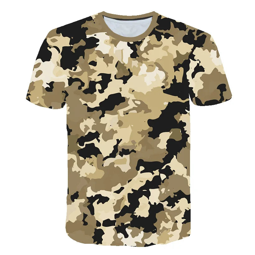 Camouflage  Printing T-Shirt