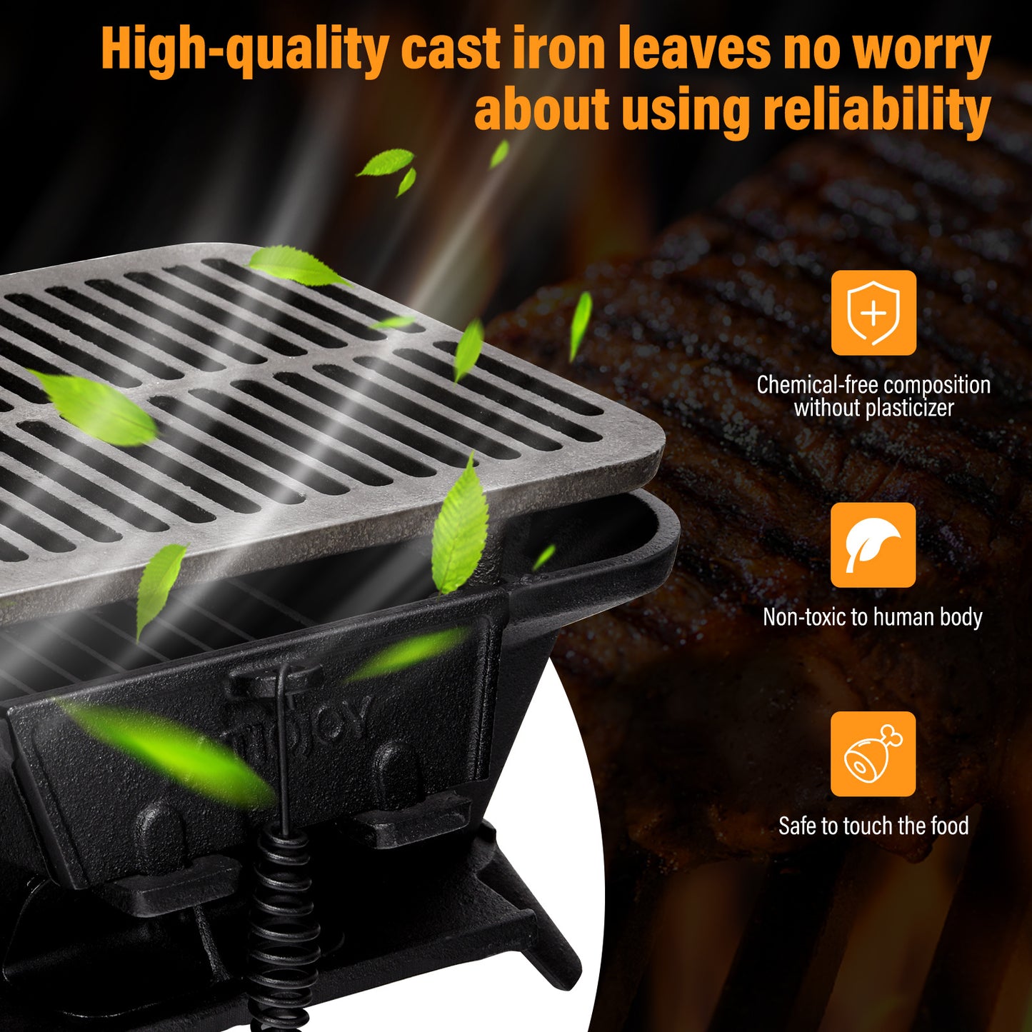 Cast Iron Charcoal Grill