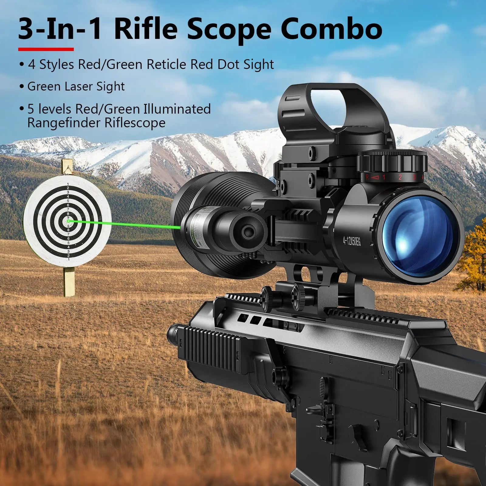 Combo Riflescope 4-12x50 with 20mm