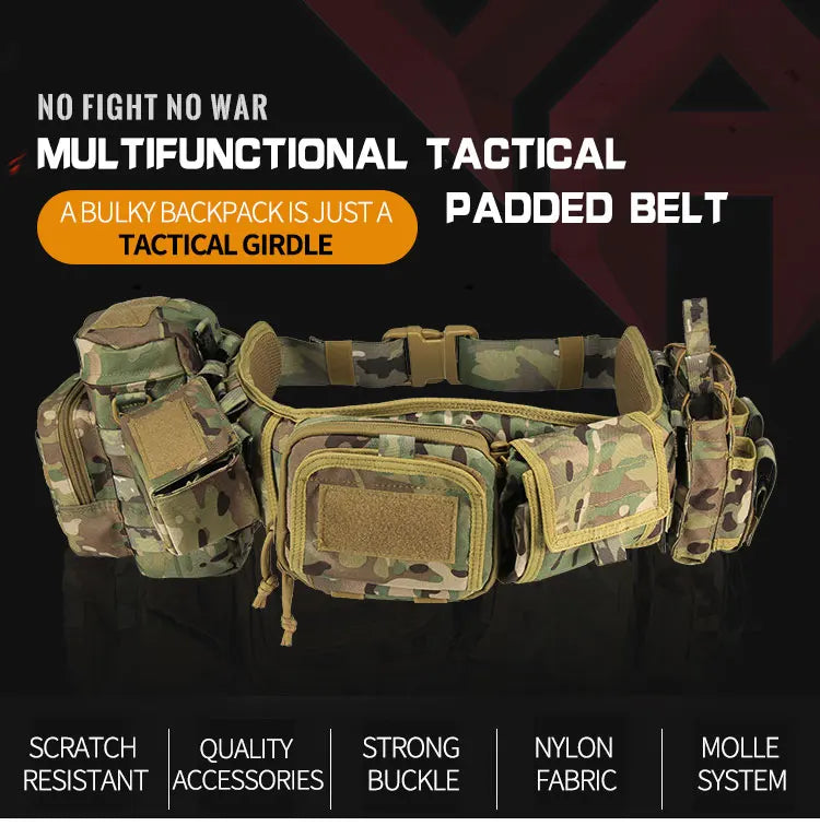 Custom Molle Pockets Tactical Belt