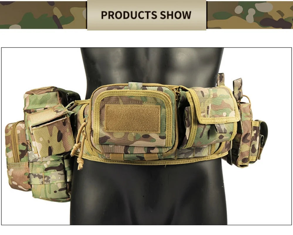 Custom Molle Pockets Tactical Belt