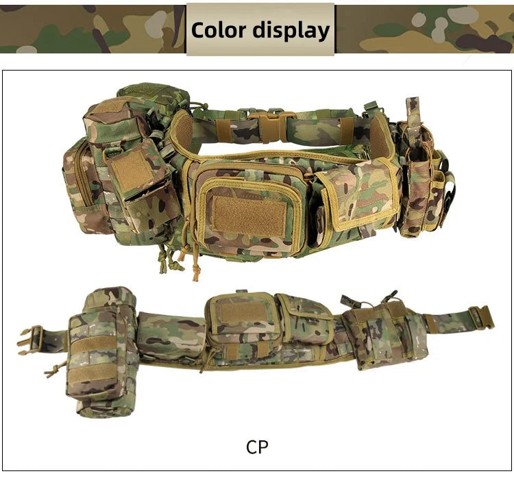 Custom Molle Pockets Tactical Belt