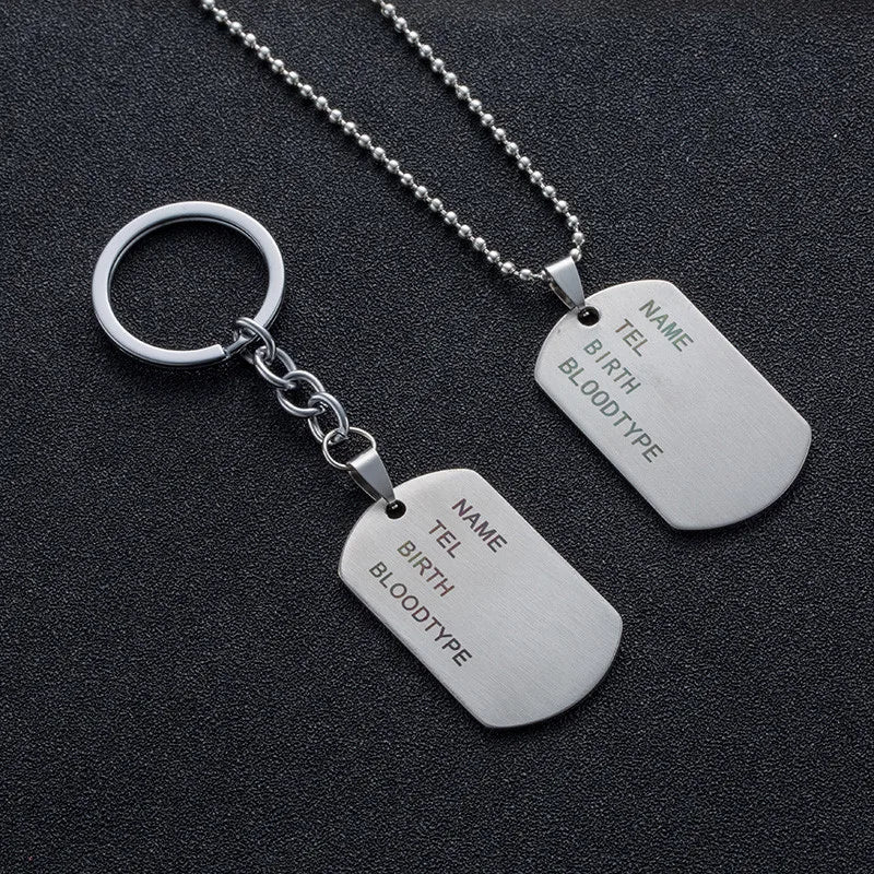 Army Engraving ID Necklace & Pendants