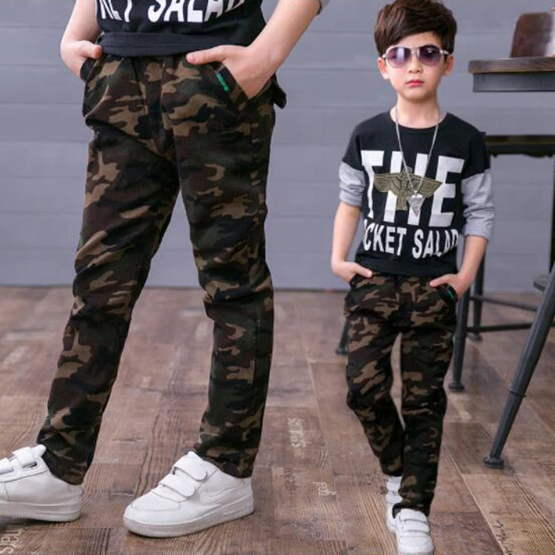 Boys Camouflage Cargo Pants (3-14 Years)