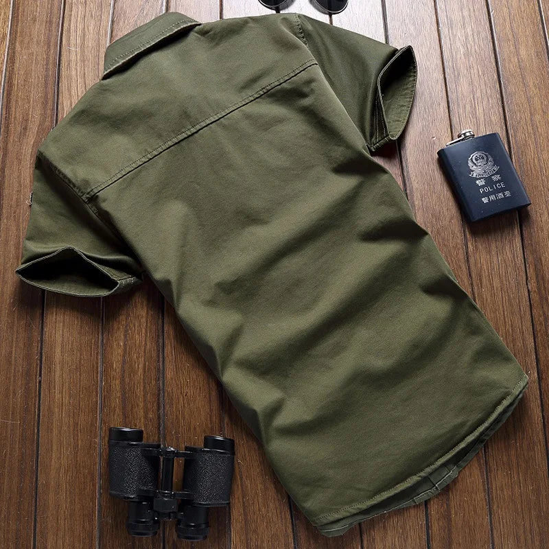 Military Men's Shirts Casual Style