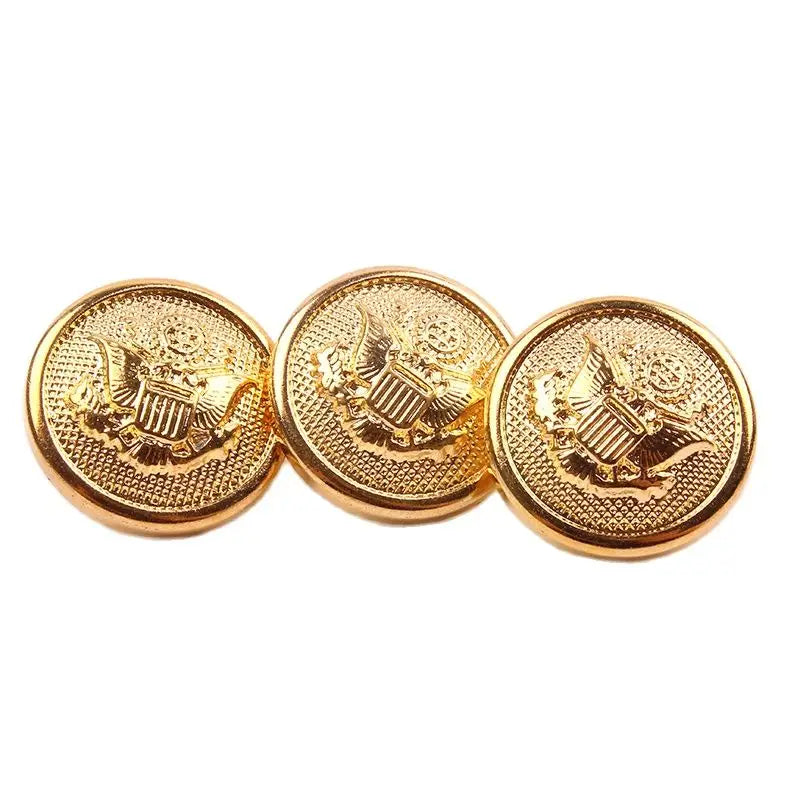 50pcs/lot 15mm Round Plastic US Army WWII Eagle Uniform Button