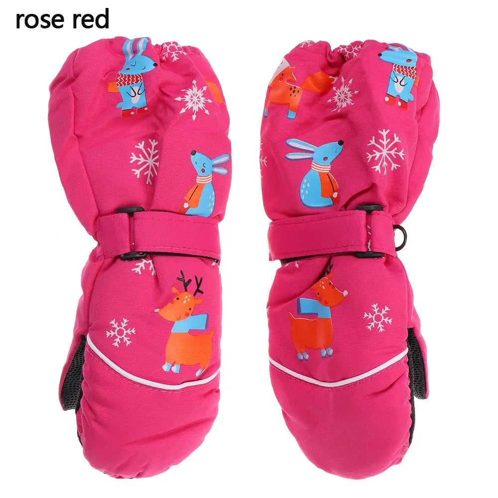 Kids Winter Waterproof Gloves For 2-6 Years Old