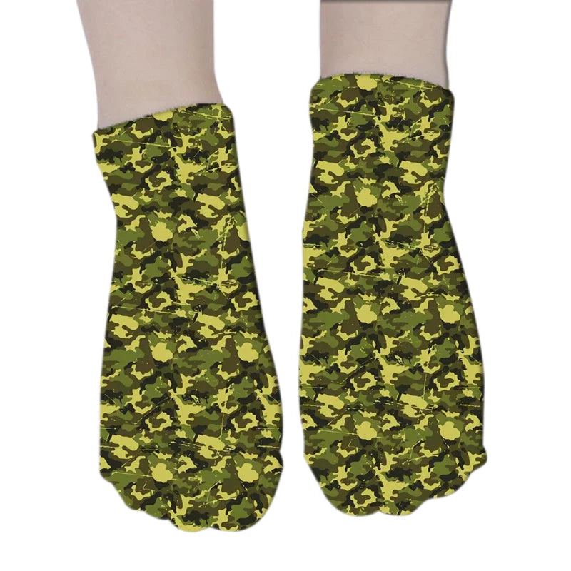 Fashion Camouflage Cotton Ankle Socks