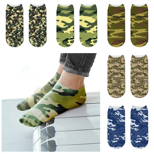 Fashion Camouflage Cotton Ankle Socks