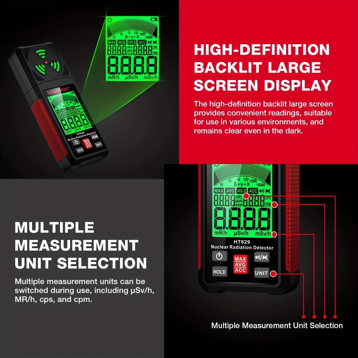 HT629 Radiation Detector X-ray Dosimeter