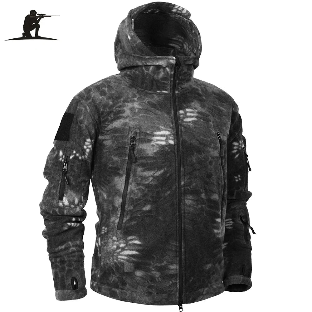 Military Fleece Warm Camouflage Men's Hoodie