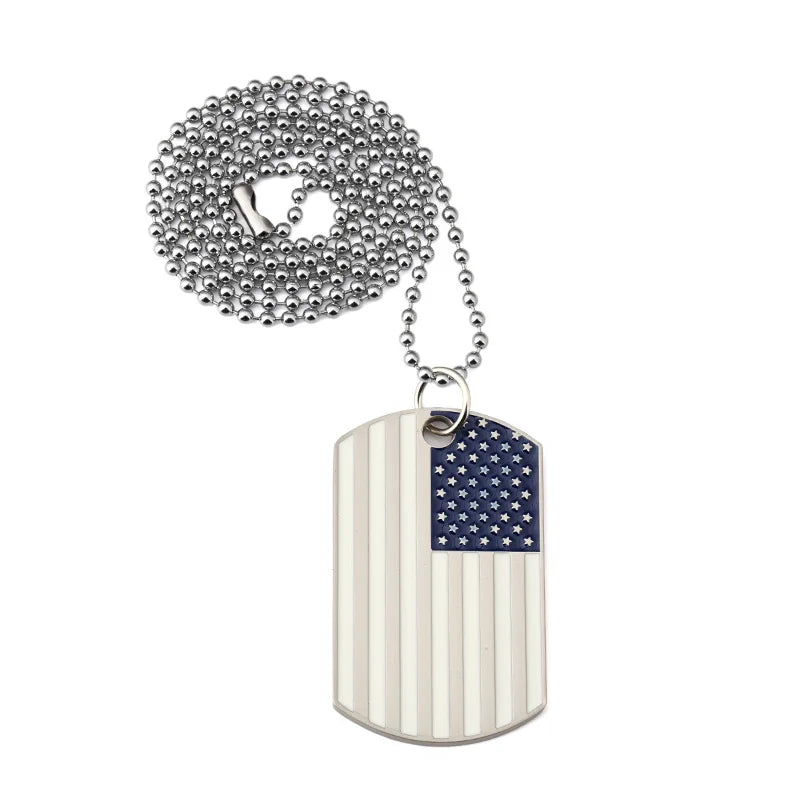 American flag Pendant Necklaces