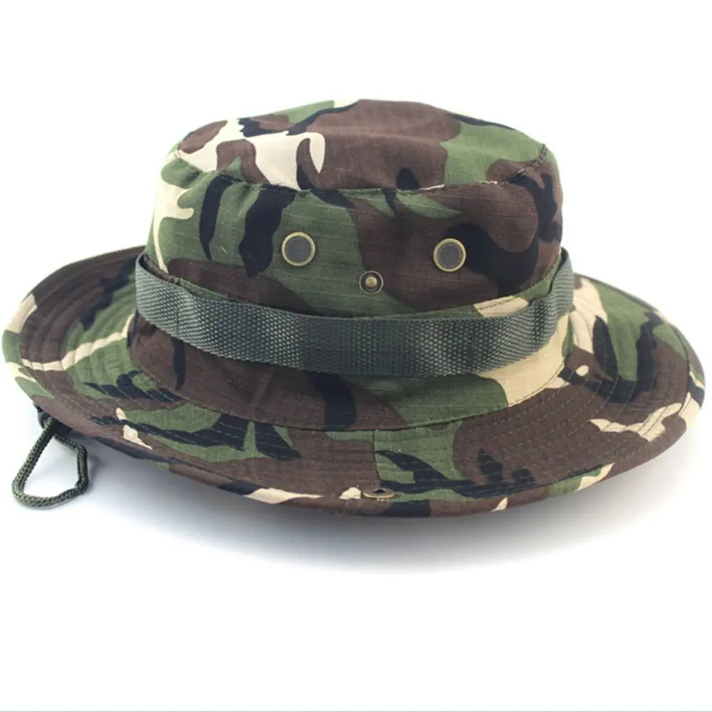 Military Camo Wide  Hat