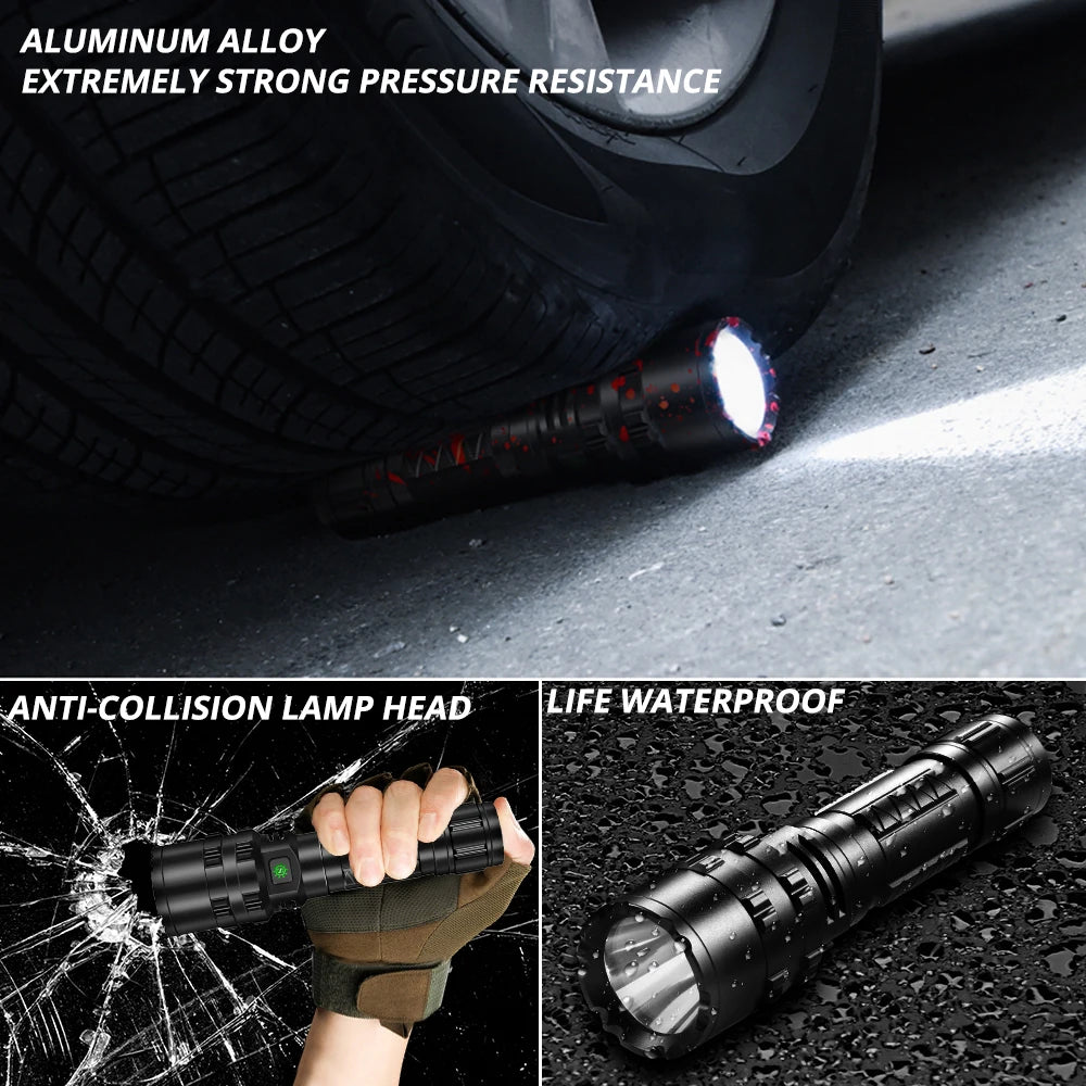 High Power Tactical Military LED Flashlight