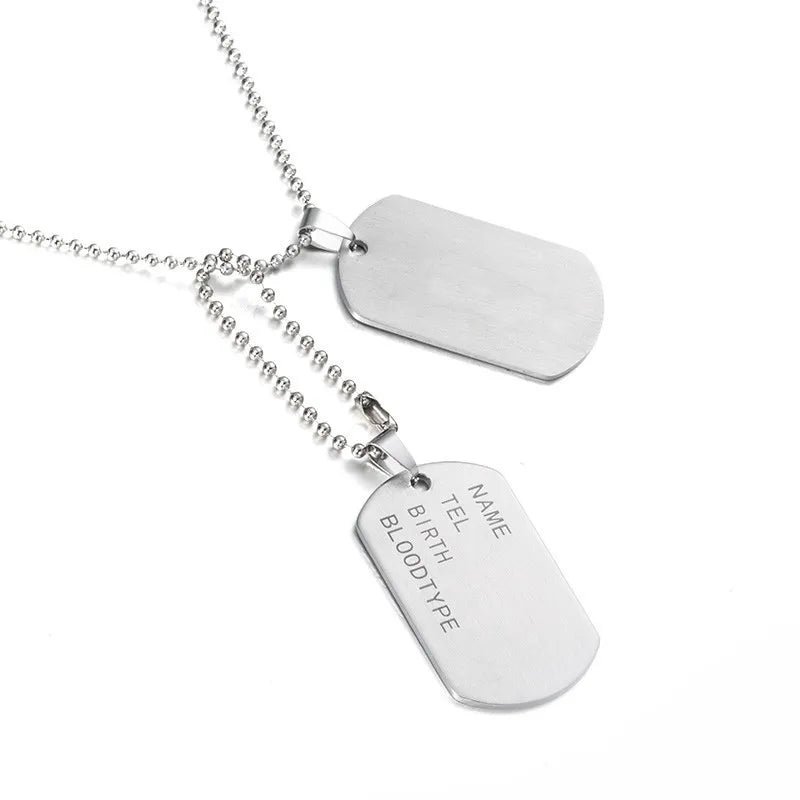 Army Engraving ID Necklace & Pendants