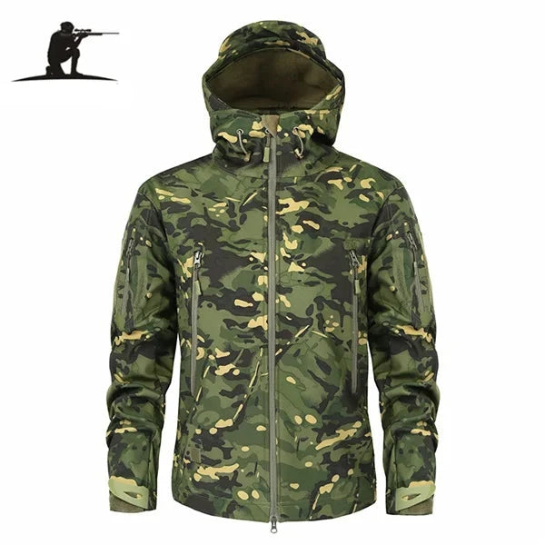 Men's Military Camouflage Fleece Jacket