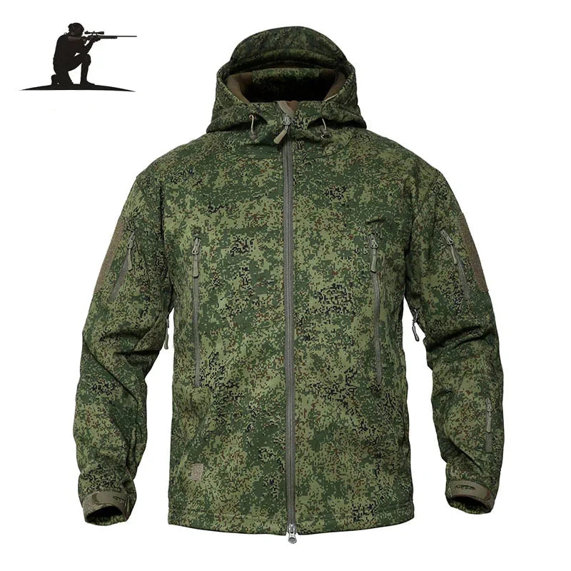 Men's Military Camouflage Fleece Jacket