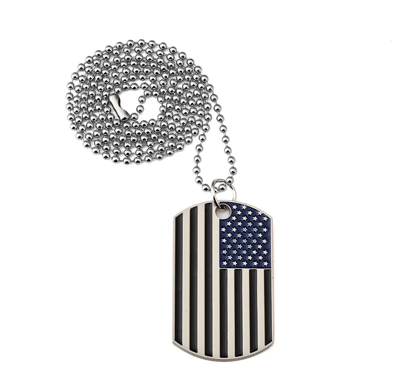 American flag Pendant Necklaces