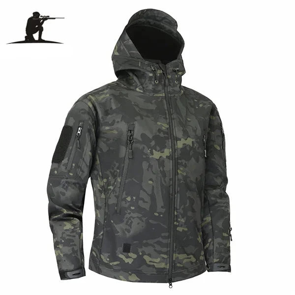 Men's Military Camouflage Fleece Jacket