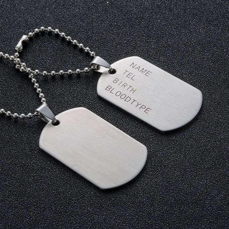 Army Engraving ID Necklace & Pendants