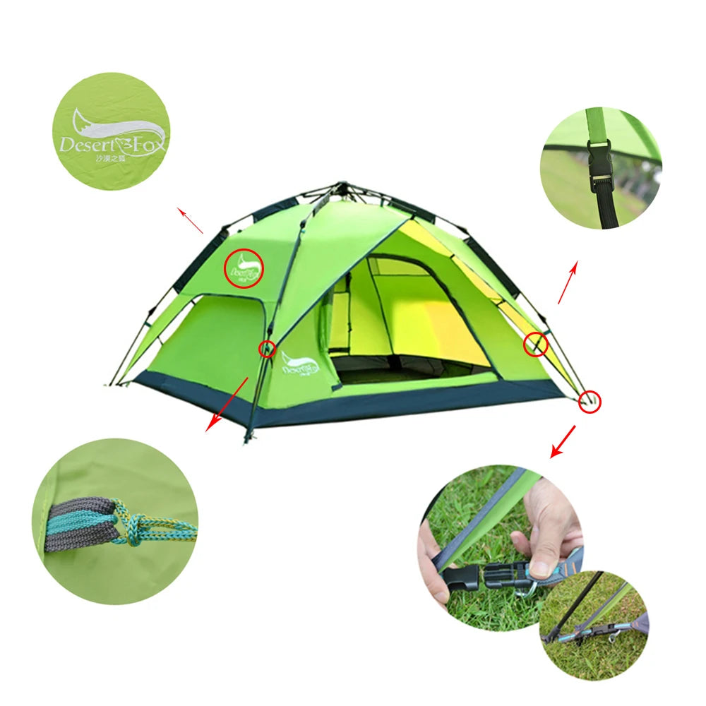 Automatic 3-4 Person Camping Tent