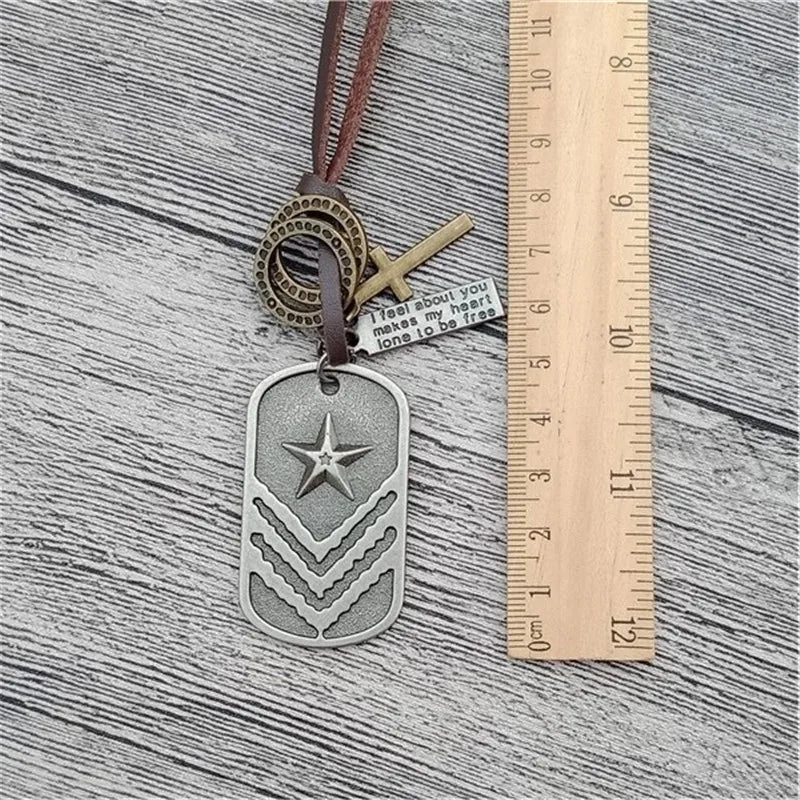 Army Style Stainless Steel Pendant Necklaces