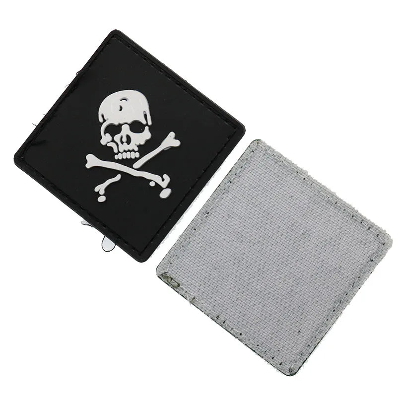 Skull PVC Armband Badge - Decoration Patch