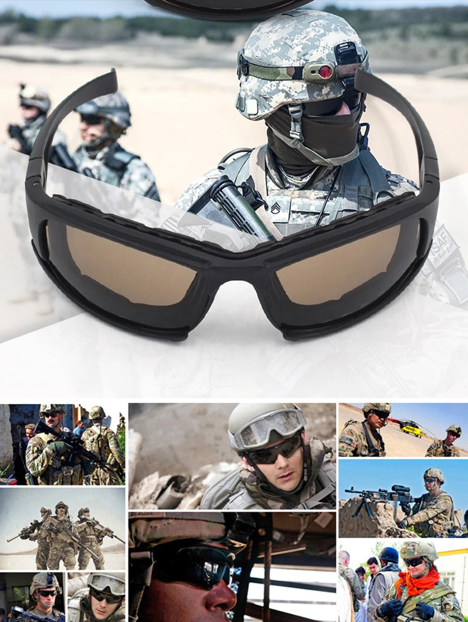 Photochromic Polarized Military Tactical Glasses