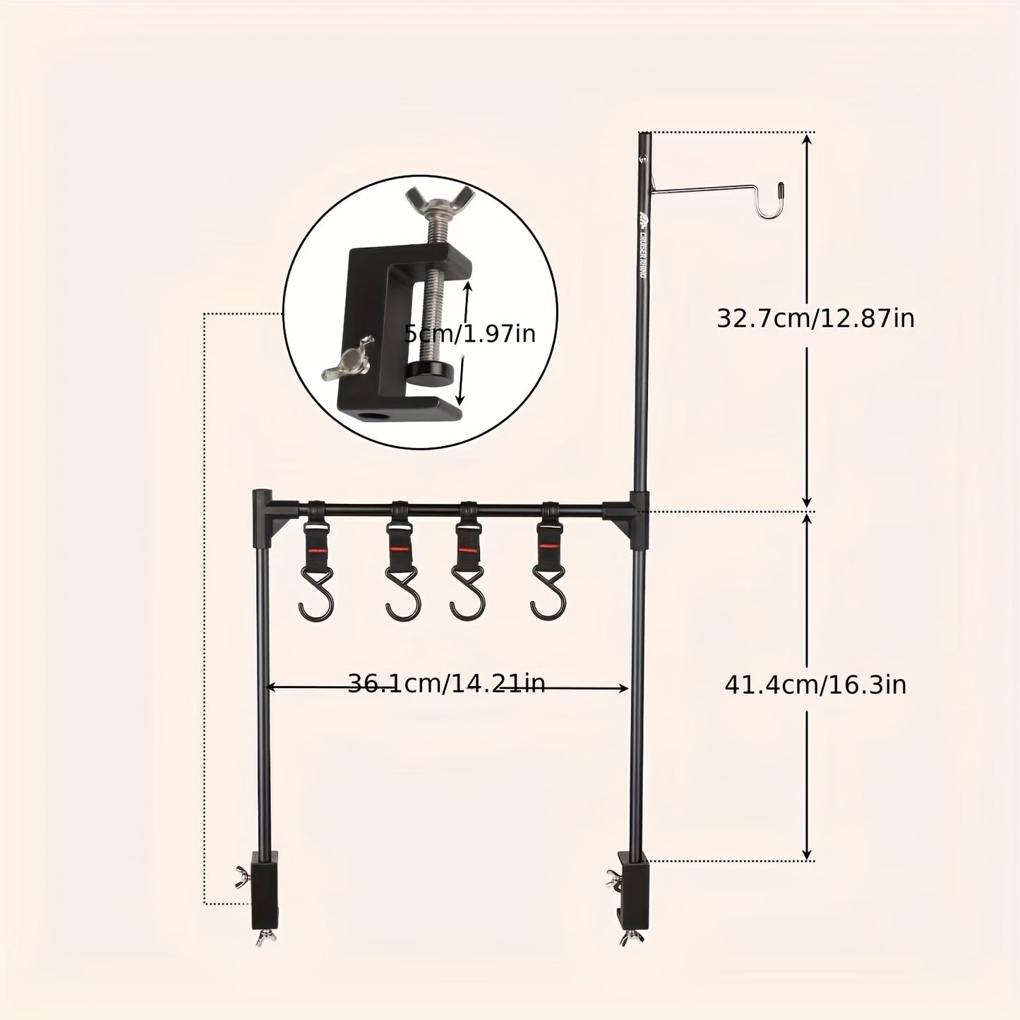 Hanging Rack With Detachable Hook