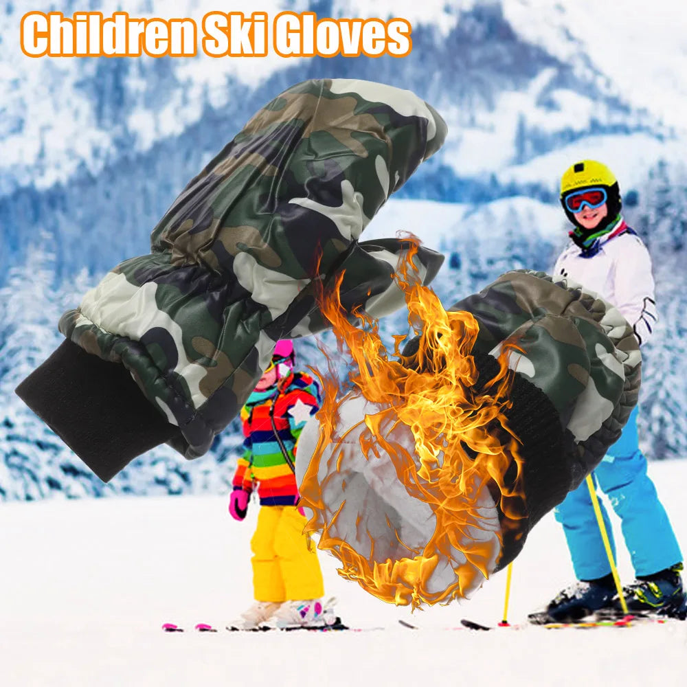 Kids Winter Waterproof Gloves For 2-6 Years Old