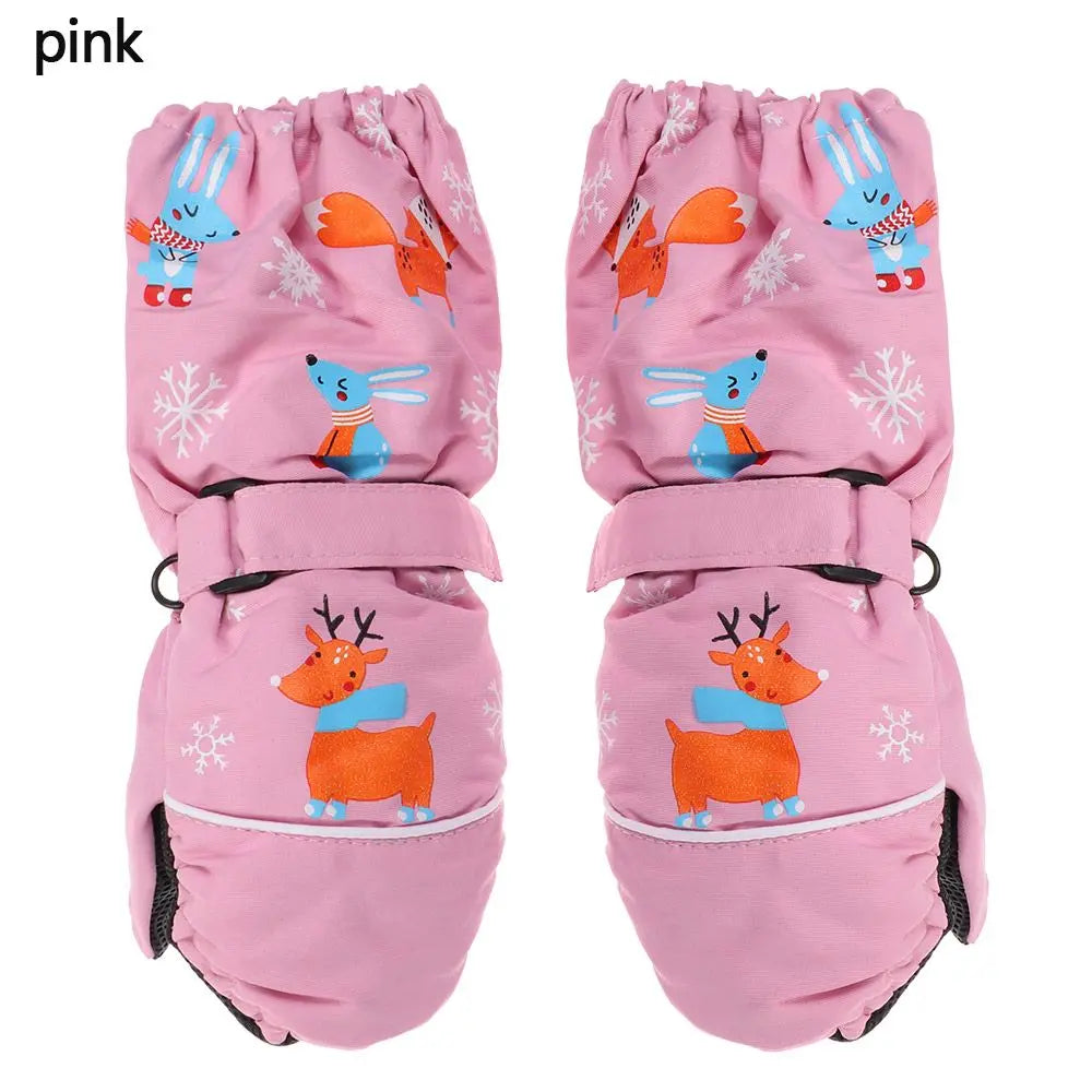 Kids Winter Waterproof Gloves For 2-6 Years Old