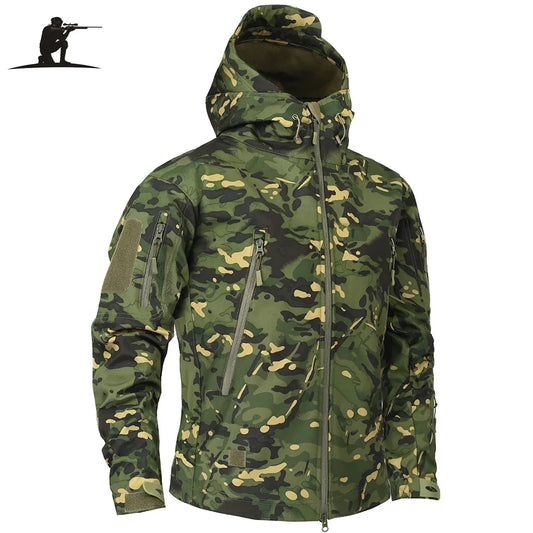 Men's Military Camouflage Fleece Jacket