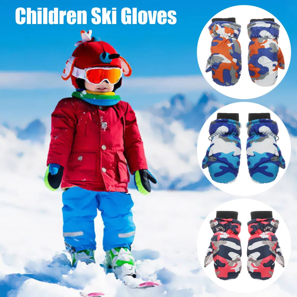 Kids Winter Waterproof Gloves For 2-6 Years Old