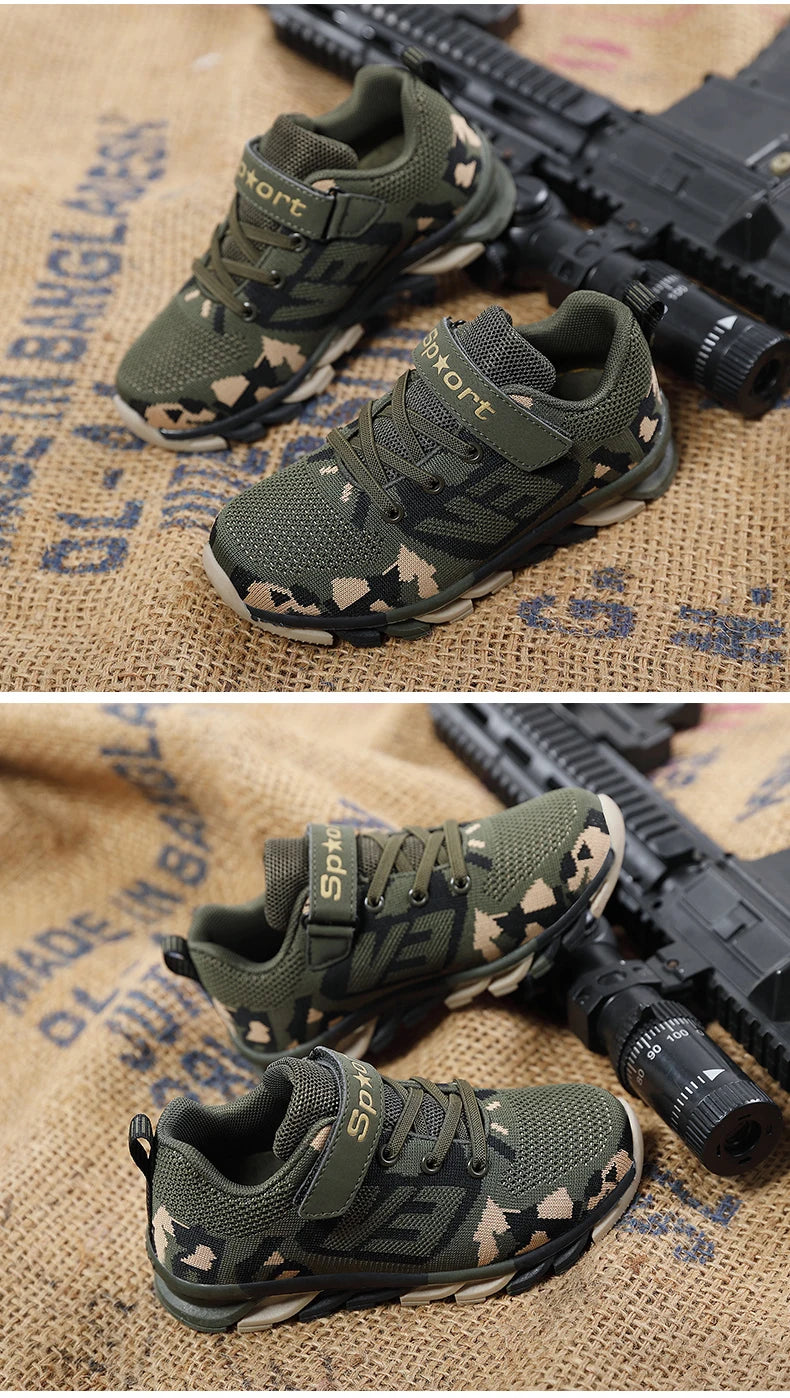 Children Boys Outdoor Camouflage Sneakers